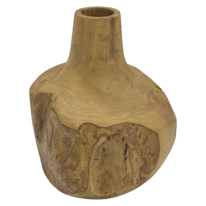 Portavelas de Madera Rústico tipo Botella