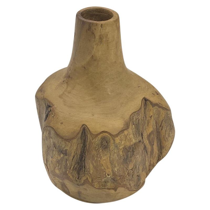 Portavelas de Madera Rústico tipo Botella