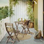 Set de Muebles de Balcón Origami para 2 Personas Color Beige