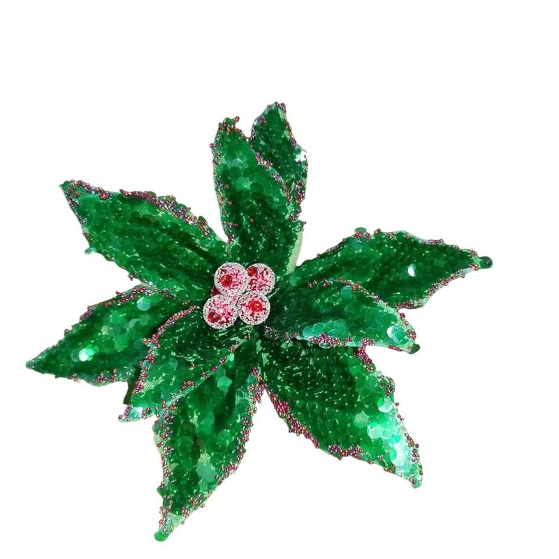 Rama Decorativa Flor Pascua Verde