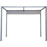 Pérgola de Acero y Aluminio Horali Color Gris Antracita de 297 x 297 Cm