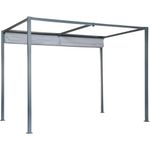 Pérgola de Acero y Aluminio Horali Color Gris Antracita de 297 x 297 Cm