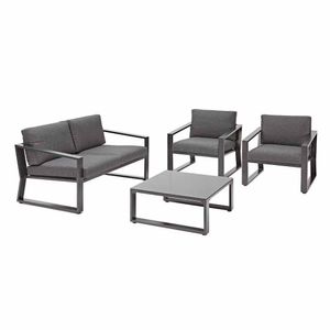 Set de Sala para Exterior Coffee Lyra Gris de 4 Pzas