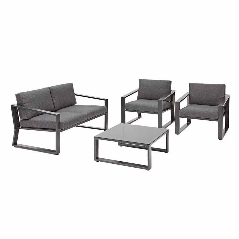 Set de Exterior Coffee Lyra Gris 4 Pzas