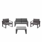 Set de Exterior Coffee Lyra Gris 4 Pzas