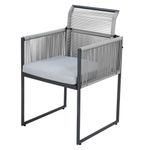 Set de Jardín Compass de Acero para 4 Personas Color Gris