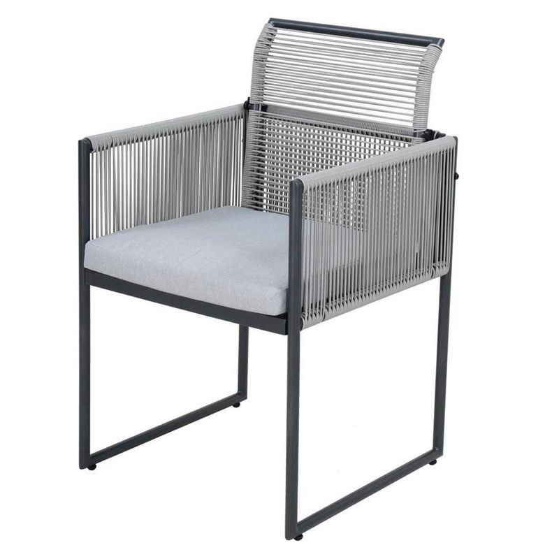 Set de Jardín Compass de Acero para 4 Personas Color Gris