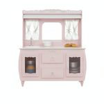 Cocina de Juguete Rosa con Cortinas