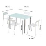 Comedor Rectangular Mariana Blanco