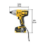 Set de Rotomartillo y Destornillador de Impacto Inalámbricos de 20 V 2 Ah