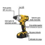 Set de Rotomartillo y Destornillador de Impacto Inalámbricos de 20 V 2 Ah