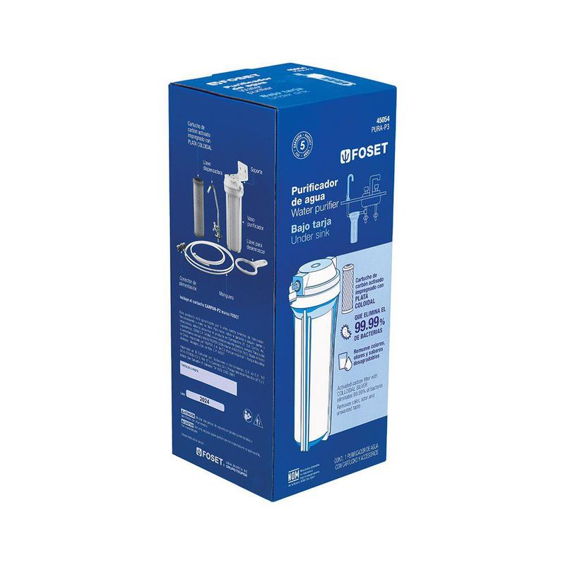 Filtro de Agua Bajo Tarja con Carbón Activado