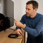 Cable Fibra Óptica Negro de 3.65 M