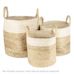 Cesta Cilíndrica de Fibra Natural