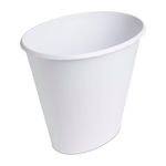 Bote de Basura Ovalado Blanco de 9.5 L