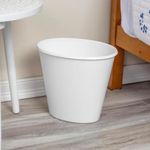 Bote de Basura Ovalado Blanco de 9.5 L