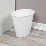 Bote de Basura Ovalado Blanco de 9.5 L