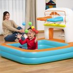 Centro de Juego Inflable 3 en 1 Kick ’N Swish