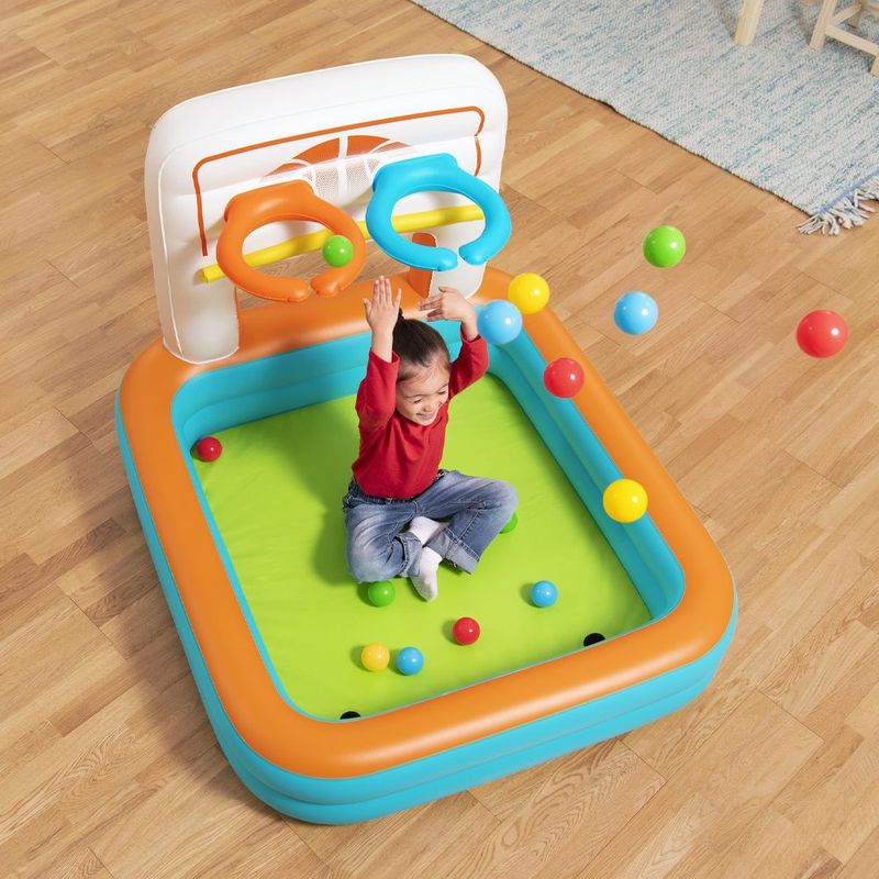 Centro de Juego Inflable 3 en 1 Kick ’N Swish