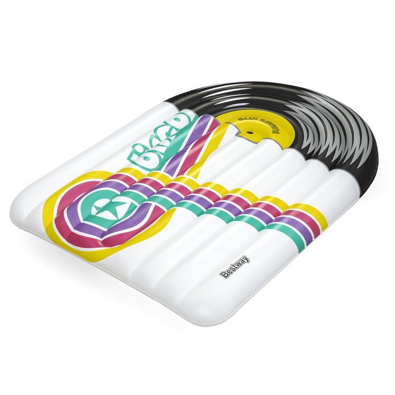 Flotador Inflable Tipo Cama con Diseño Disco Retro