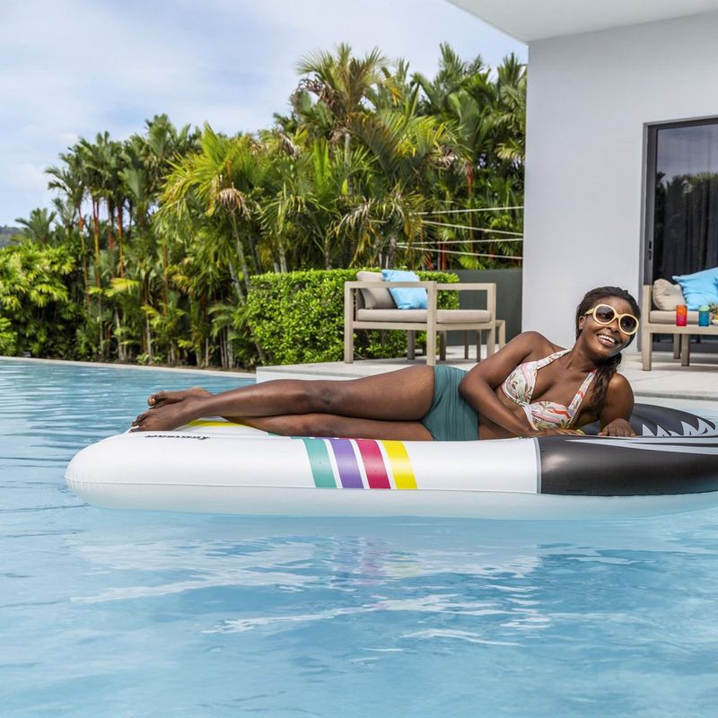 Flotador Inflable Tipo Cama con Diseño Disco Retro