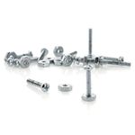 Set de 6 Tornillos Tipo Estufa Cabeza Pan con Tuerca de 1/8 x 1 1/4 Plg