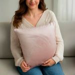 Cojín de Terciopelo Acabado Suave con Relleno 40 x 40 Cm Rosado