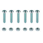 Tornillo Estufa Cabeza Redonda 1/4x1 Plg con Tuerca Set 6 Pzas