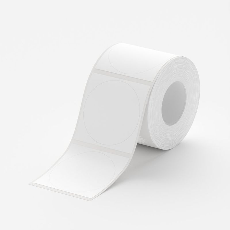 Etiquetas Térmicas Circulares 215 Uds Blanco 32 × 32 Mm