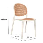 Silla Arianna Café y Blanco
