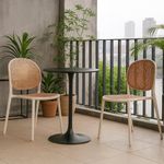 Silla Arianna Café y Blanco