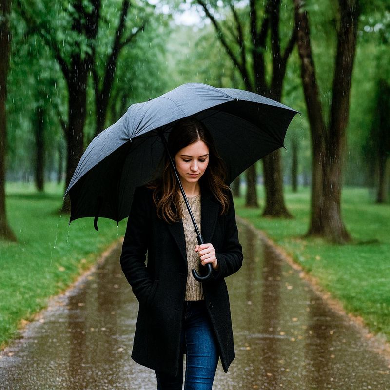 Sombrilla Golf Negra de 29 Plg