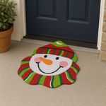 Alfombra DE Entrada Snowman Navidad 72x62 Cm - Viva Navidad