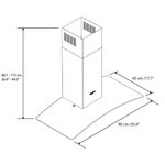 Campana De Pared Con Vidrio Curvo 35 Plg - Whirlpool