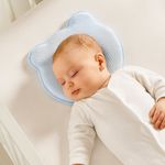 Almohada para Bebé de Memory Foam Azul