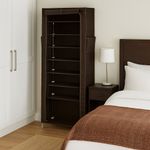 Zapatera Grande con Cubierta Tela Café