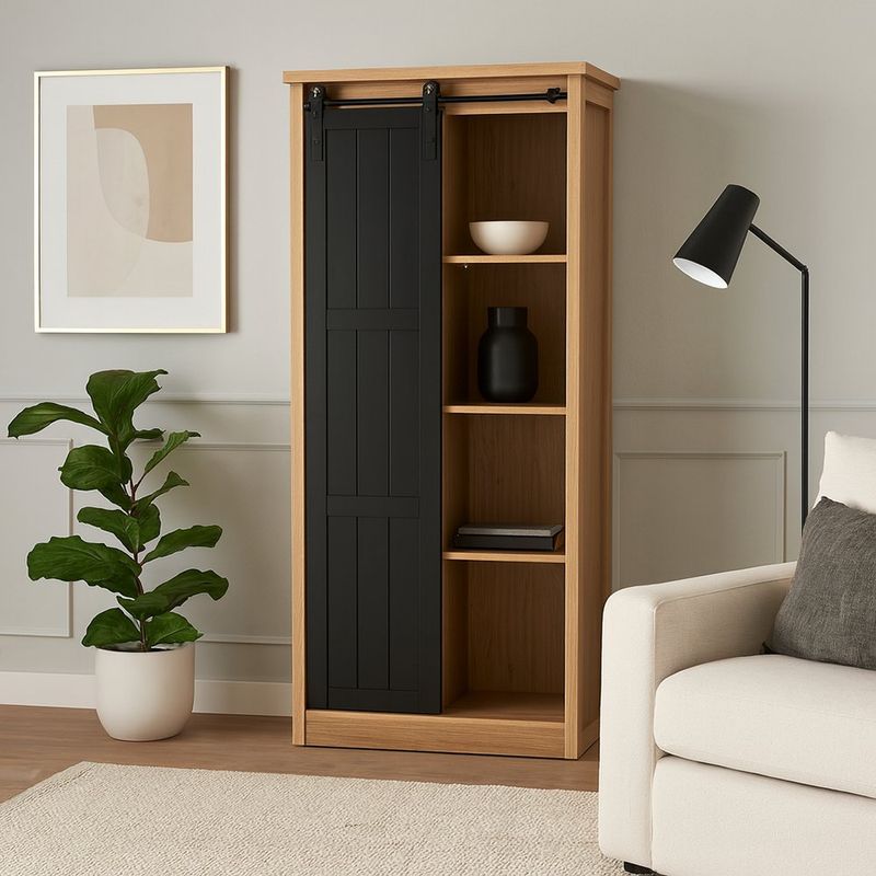 Mueble con 5 Niveles y Puerta Corrediza Fiore