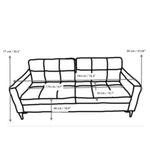 Sofá Negro Iguazu 3 Personas 194x77x86 Cm -  Zmobili