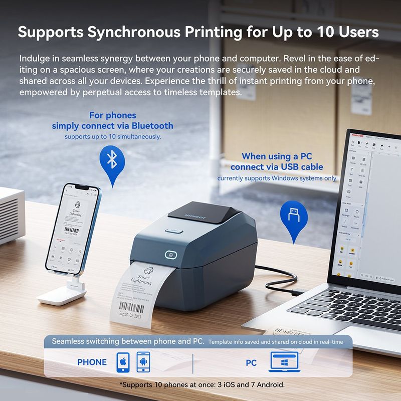 Impresora Portátil de Etiquetas Térmica Niimbot K3 Azul