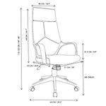 Silla de Oficina Brig Negra 63x63x114-124 Cm - Zmobili