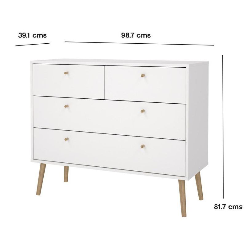 Gavetero Zoe Blanco de 4 Gavetas