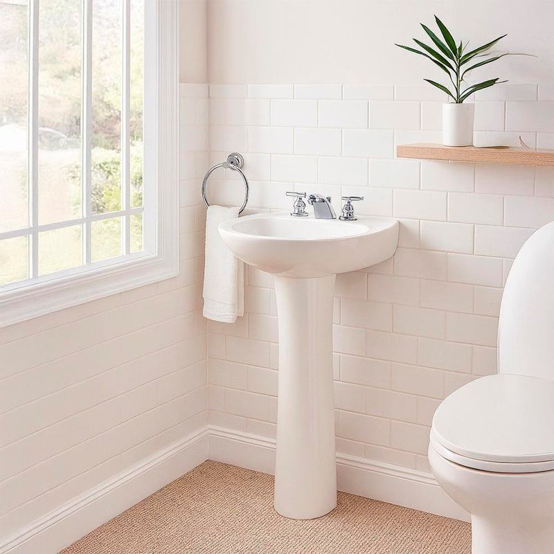 Lavamanos con Pedestal Máximo Blanco