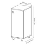 Organizador Multiuso de 1 Puerta para Cocina 33.5 x 38.5 x 76 cm Blanco