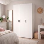 Armario Turin de 3 Puertas para Dormitorio de 49.8 x 118.1 x 200.9 cm Color Blanco