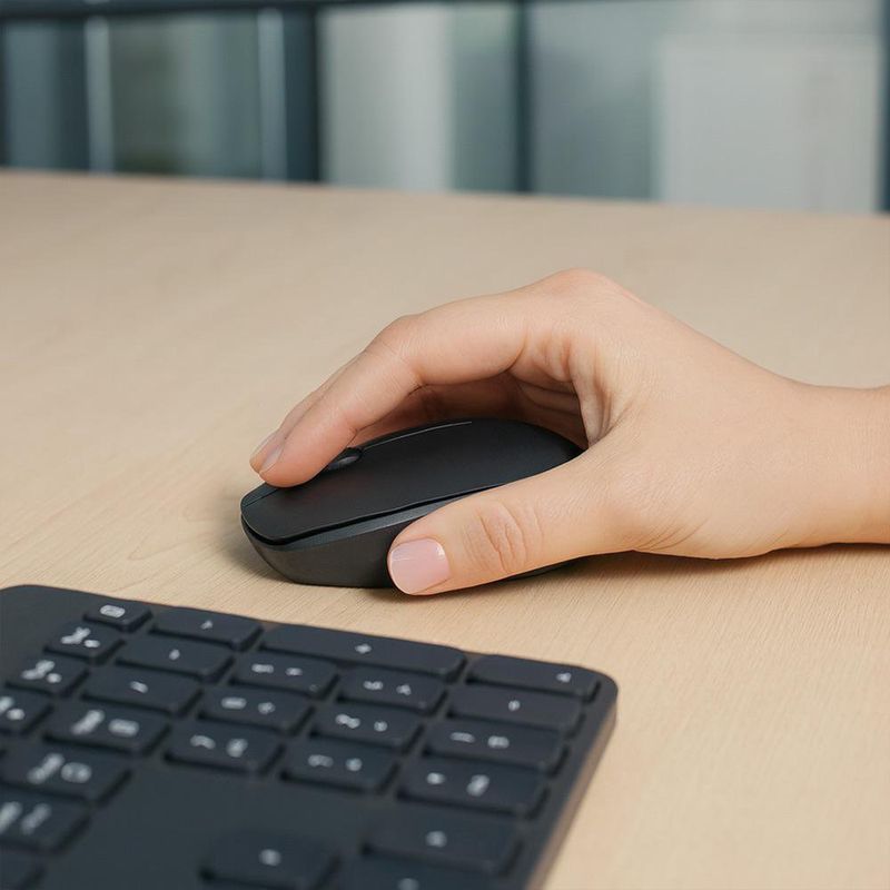 Mouse Inalámbrico Clamshell Negro