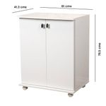 Organizador Multiuso de 2 Puertas para Cocina 61 x 41.3 x 76.5 cm Blanco