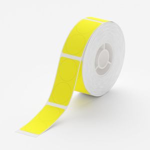 Etiquetas Térmicas Circulares 205 Uds Amarillo 14 x 80 Mm