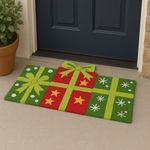 Alfombra De Entrada Regalos Navidad 92x52 Cm - Viva Navidad