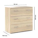 Gavetero Beige de 3 Gavetas