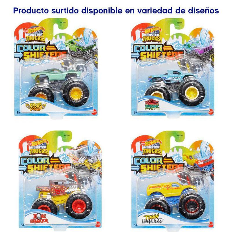 Monster Trucks Cambia De Color Diseños Surtidos - Hot Wheels